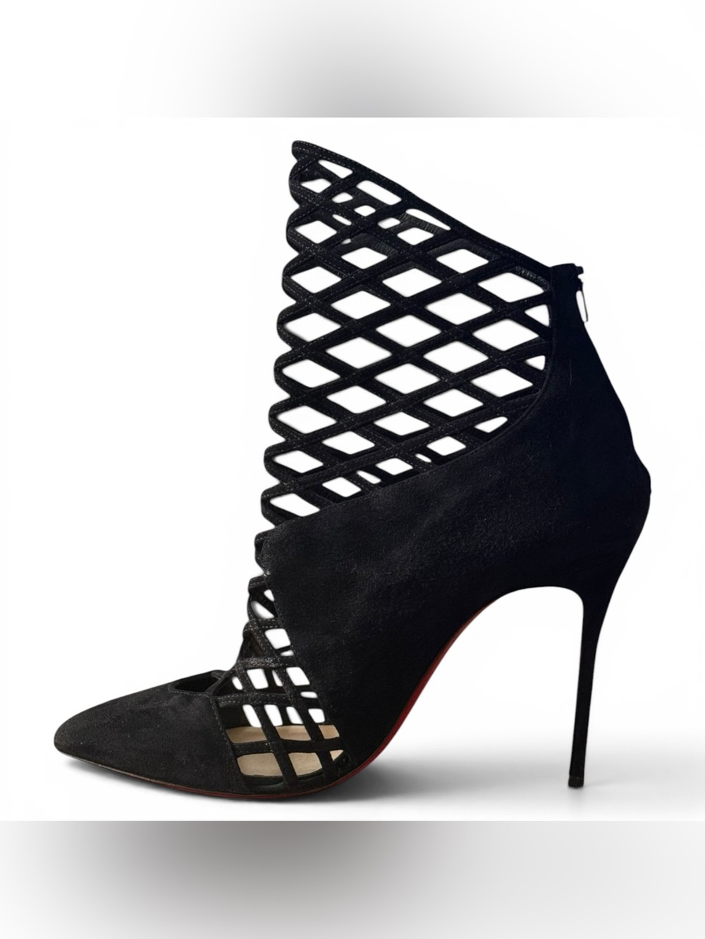 Christian Louboutin Mrs Bouglione Cage Ankle Boots Size 38 - Picture 3 of 11